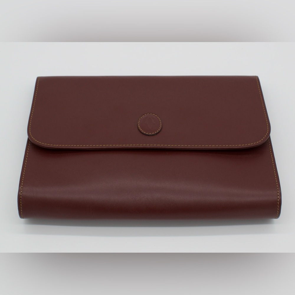 Cartier authentic vintage burgundy leather bag